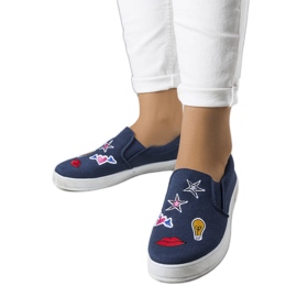 Sneakers blu navy con toppe di Anais