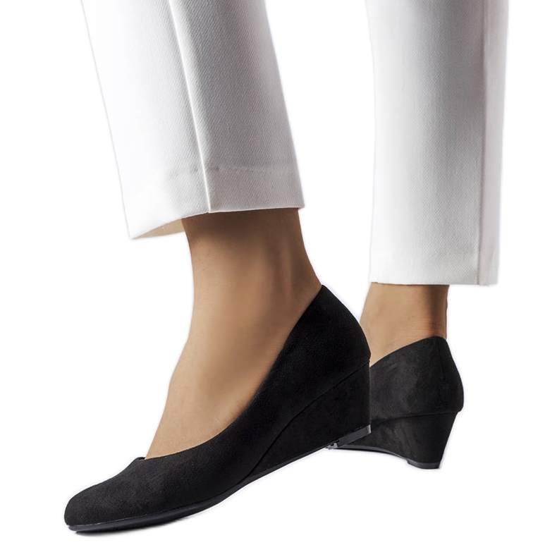 Ballerine nere con zeppa bassa di Pensee nero