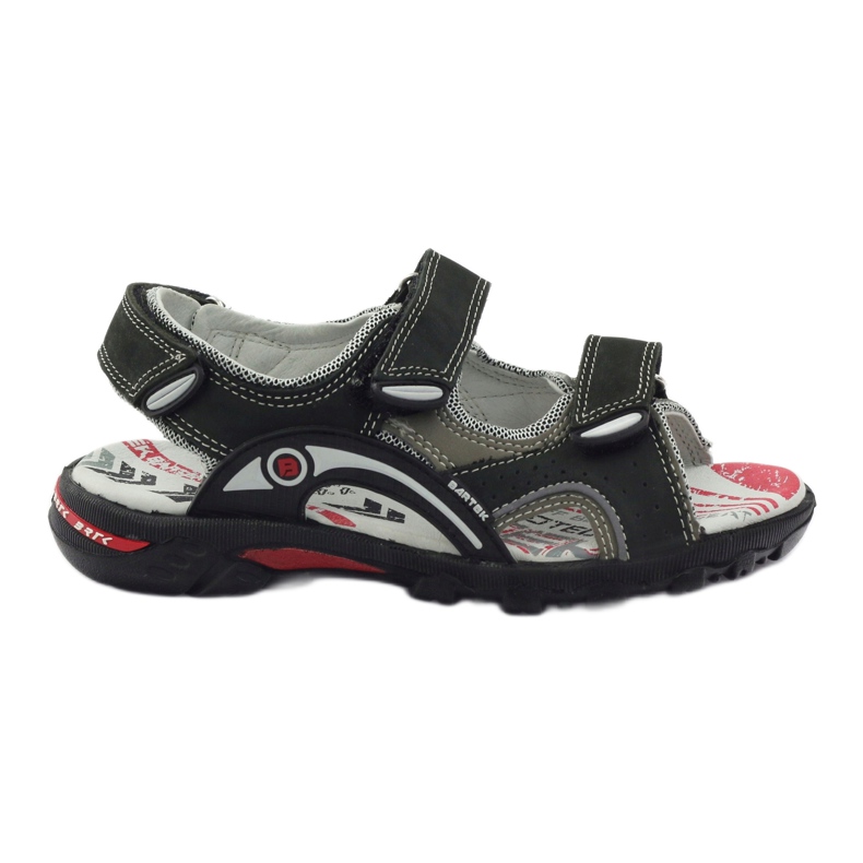 Bartek Sandals Leather Sports Boys 19108 Black nero