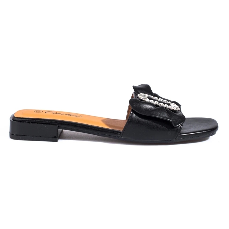 Pantofole nere da donna con fiocco Shelovet nero