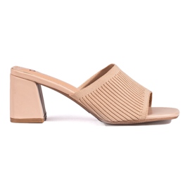 Pantofole da donna in tessuto Shelovet beige