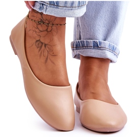 Ballerine classiche Stacee beige in pelle
