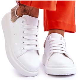 Scarpe Sportive Donna Con Motivo Decorativo White-Gold Delight bianco