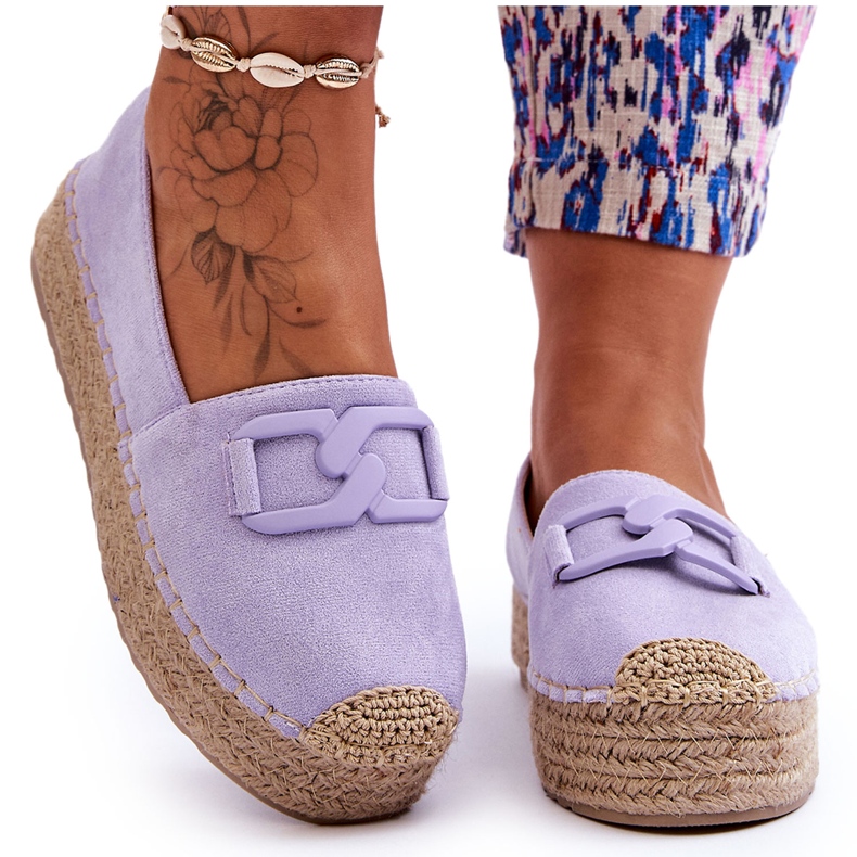 Espadrillas con plateau classico da donna viola Maurine
