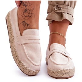 FI1 Espadrillas Scamosciate Donna Beige Chiaro Keyla