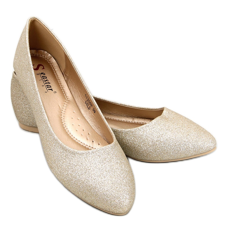 Seastar Ballerine Chiesa glitter oro d'oro