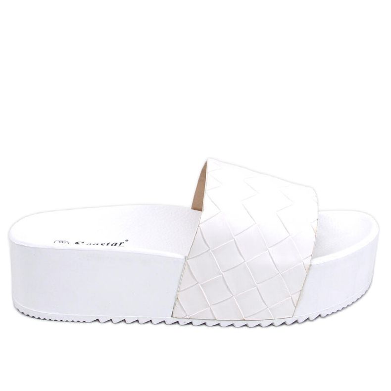 PA1 Sandali con suola alta di Morlet White bianca