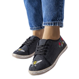 Espadrillas glitterate di colore nero di Malia