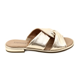 Pantofole Donna Caprice Comode Platino Metalik 9-27100-20 959 d'oro