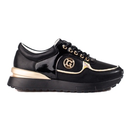 Seakers in pelle da donna Shelovet nere nero