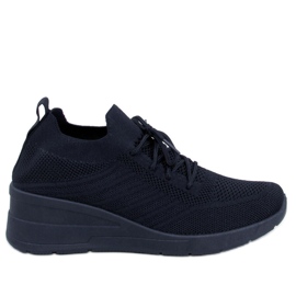 PA1 Paquet Sneakers nere con zeppa nero