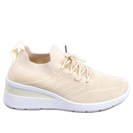 PA1 Sneaker Paquet beige con zeppa