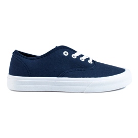 Sneakers stringate classiche da donna Shelovet blu navy