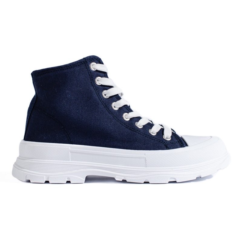 Sneakers alte da donna in tessuto Shelovet blu