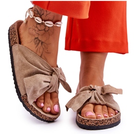 PS1 Pantofole Wendy in sughero beige scuro