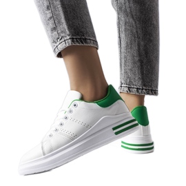 Sneakers bianche con un accento verde di Davisson bianco