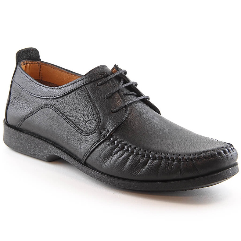 Mocassini da uomo comodi in pelle neri T.Sokolski W21-900 nero
