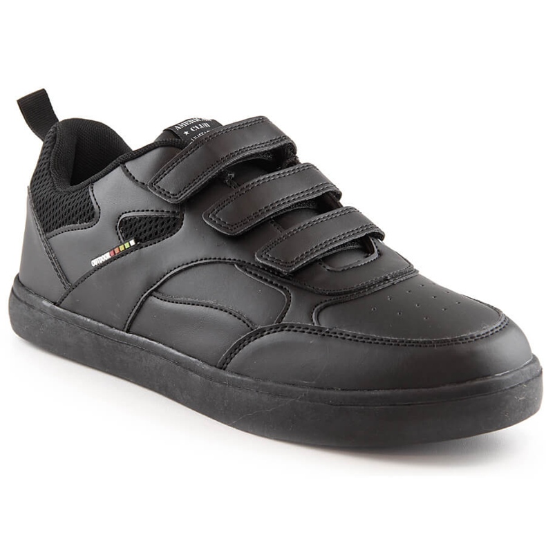 Scarpe sportive nere American Club 149/23 con velcro nero