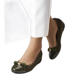 Ballerine verdi con zeppa indoor di Cailot verde