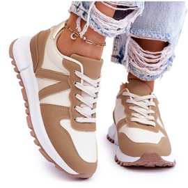 Scarpe sportive Elliot basse beige da donna
