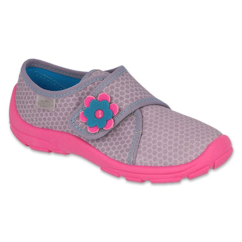 Slifori per bambini di Befado 974x528 rosa con un fiore