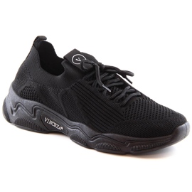 Scarpe sportive slip-on da donna nere Vinceza 13574 nero