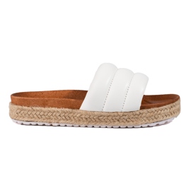 Espadrillas da donna su suola spessa Vinceza bianco