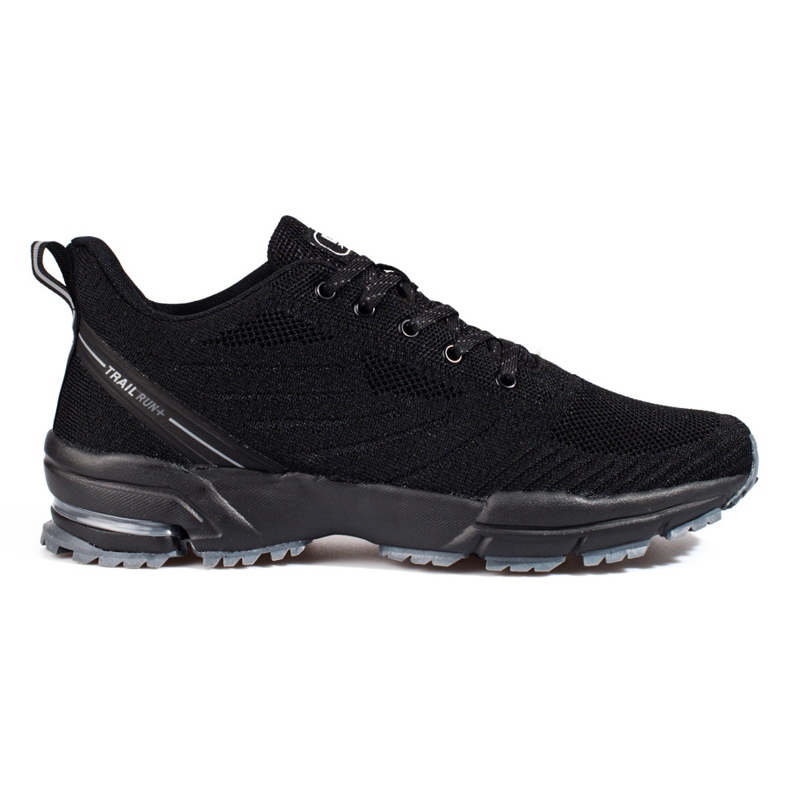 Scarpe sportive da uomo nere con suola spessa di DK nero