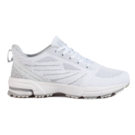 Scarpe sportive da uomo bianche su suola spessa DK bianca