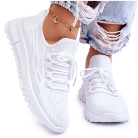 FB2 Sneakers Sportive Slip-On Donna Bianco Rosett bianca
