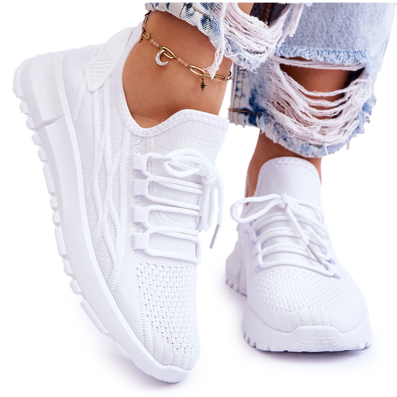 FB2 Sneakers Sportive Slip-On Donna Bianco Rosett bianca