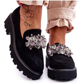 FB2 Mocassini con plateau impreziositi da donna Black Brenda nero