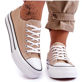 FB2 Sneakers Da Donna Su Una Piattaforma Chunky Beige Ember