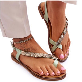 Sandali Donna Con Cinghie Verde Alamis