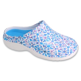 DR.ORTO Ciabatte da donna in schiuma Befado 154D106 bianche e blu bianco