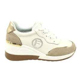 Filippo DP4660/23 WH BE scarpe stringate sportive da donna Bianco e Beige