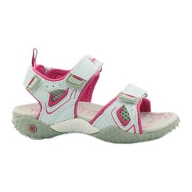American Club Sandali sportivi da bambina americani 1617 bianco rosa