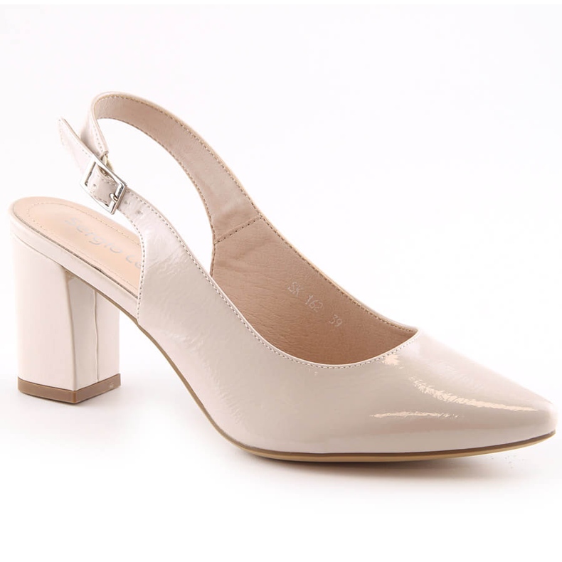 Sandali da donna in vernice beige Sergio Leone SK162