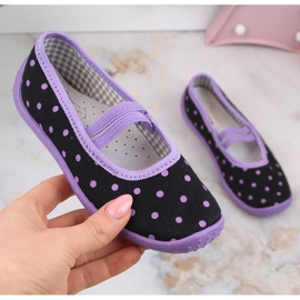 Ballerine bambina per asilo e scuola slip-on Nazo N006ABW nero