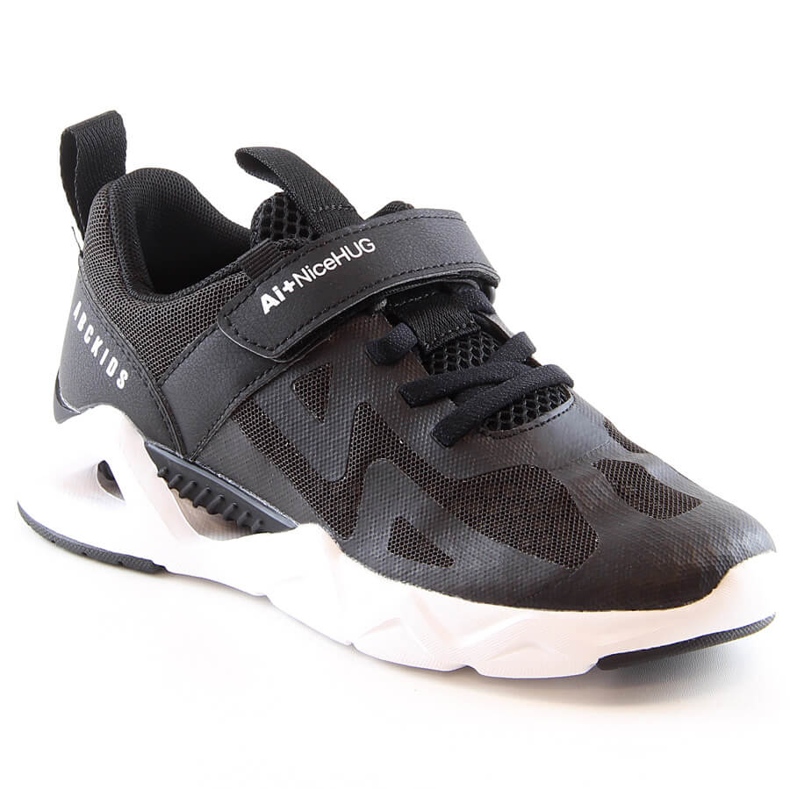 Atletico Scarpe sportive da bambino con velcro nere AbcKids B022302001 nero