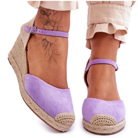 FJ1 Espadrillas in camoscio Sandali con zeppa Viola Cammer