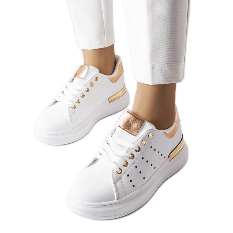 Sneakers bianche con traforo Chalut colorato bianca
