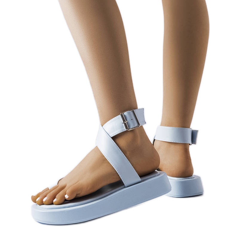 Sandali con plateau blu di Beauchamp