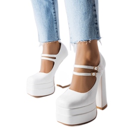 Décolleté bianche con tacco alto di Chouinard bianco