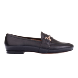 Marco Shoes Mocassini decorati in oro nero