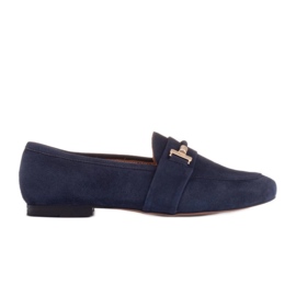 Marco Shoes Mocassini decorati in oro blu