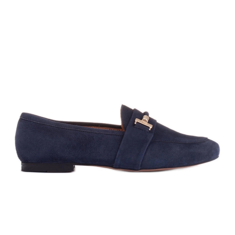 Marco Shoes Mocassini decorati in oro blu