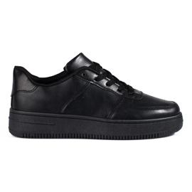 Shelovet scarpe sportive nere con suola spessa nero