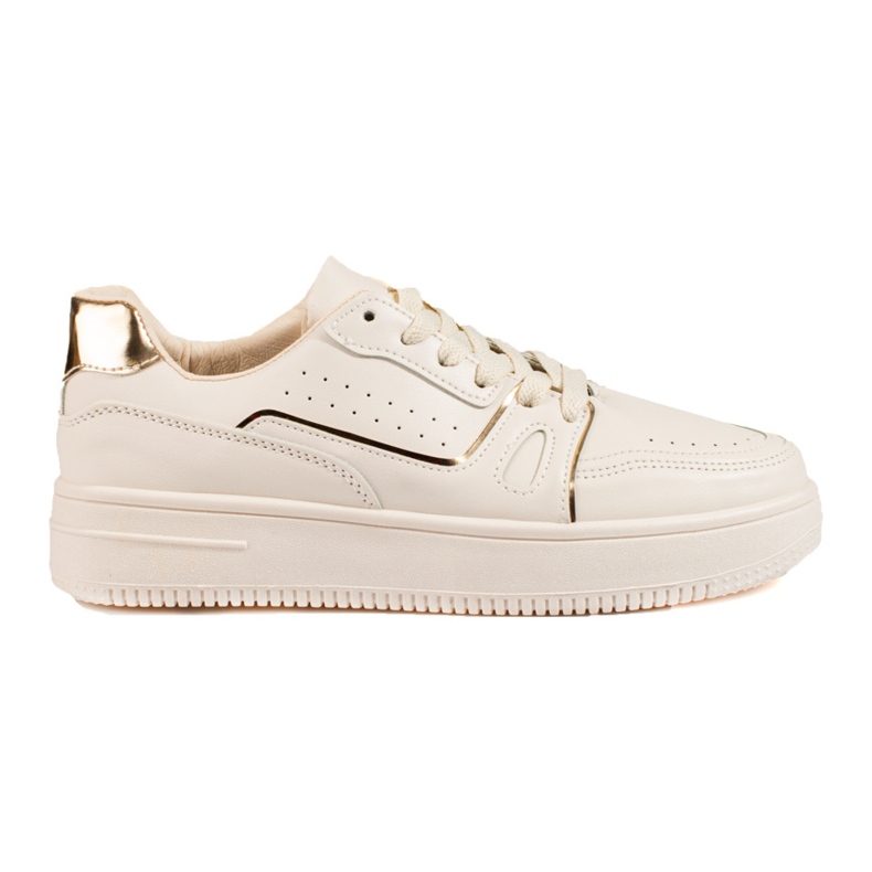 Sneakers beige da donna sulla piattaforma Shelovet