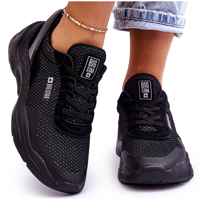 Scarpe Sportive da Donna in Tessuto Memory Foam System Big Star LL274A065 Nere nero